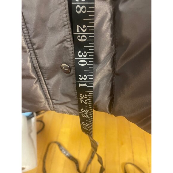 Number Nine Puffer Down Coat Jacket Gray Long Sleeve Stand-up Collar Women Large - Picture 9 of 10